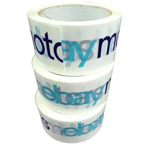 eBay Motors Packing Tape 3 Rolls Packaging Logo Cars Parts Sealing Adhesive Blue